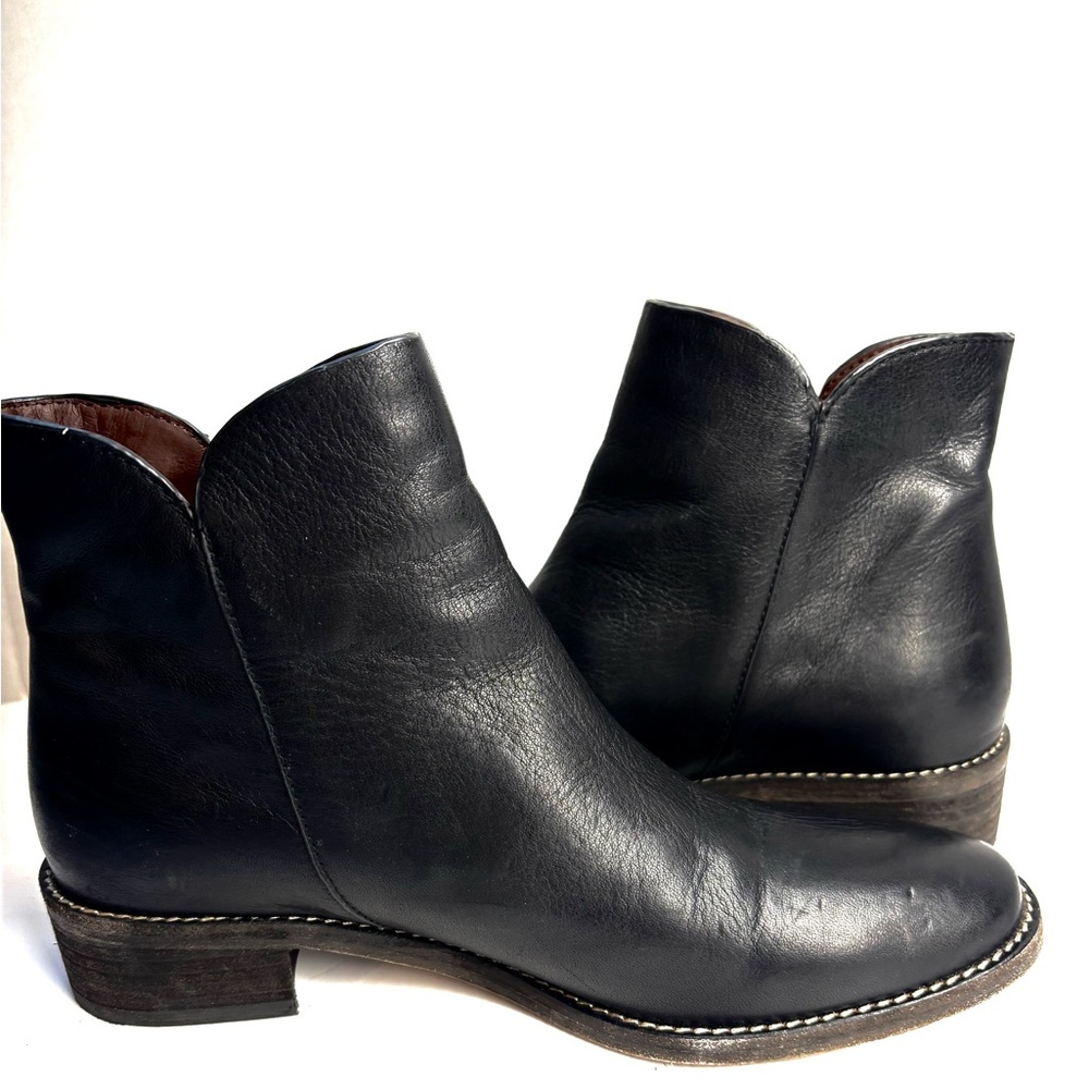 See By Chloe Women's Louise Flat Boot Ankle, Black, Size 6.5 EU 37 - Picture 9 of 13